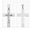 Крест,Подвеска,Оберег,Серебро,с вставкой Без вставок,РОССИЯ