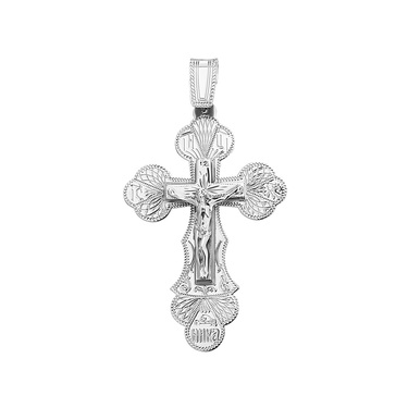 Большой серебряный православный крест 