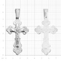 Крест,Подвеска,Оберег,Серебро,с вставкой Без вставок,РОССИЯ