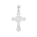 Объемный серебряный православный крест  Крест,Подвеска,Оберег,Серебро,с вставкой Без вставок,РОССИЯ
