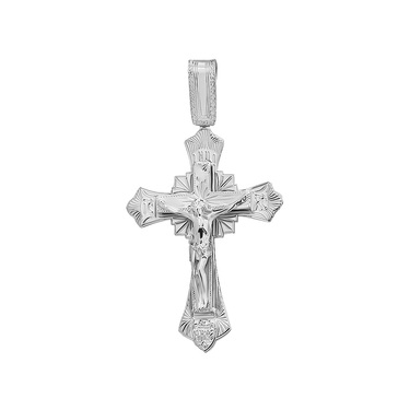 Объемный серебряный православный крест 