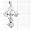 Крест,Подвеска,Оберег,Серебро,с вставкой Без вставок,РОССИЯ