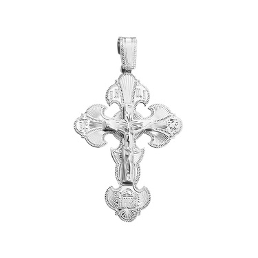 Большой серебряный православный крест 