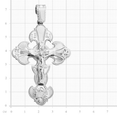 Большой серебряный православный крест 