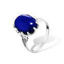 Кольцо,Серебро,с вставкой Лазурит Синяя цвета,РОССИЯ