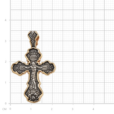 Серебряный двусторонний православный крест 