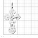 Крест,Подвеска,Оберег,Серебро,с вставкой Без вставок,РОССИЯ
