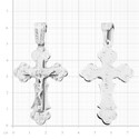 Крест,Подвеска,Оберег,Серебро,с вставкой Без вставок,РОССИЯ