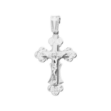 Объемный серебряный православный крест 