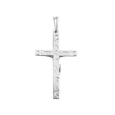 Длинный серебряный православный крест 