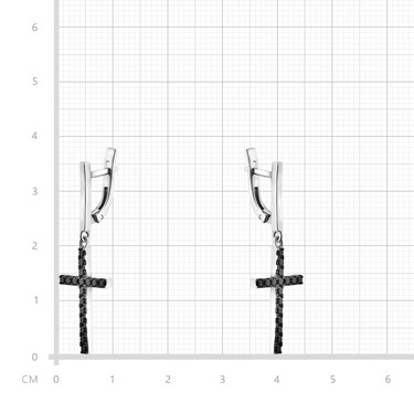 Серебряные серьги дорожки с подвеской 