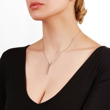 Серебряное женское колье 