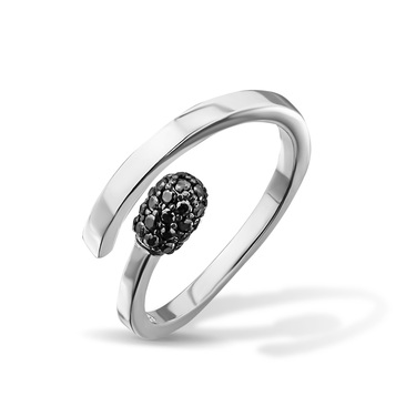 Серебряное женское кольцо-спичка 