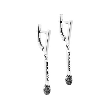 Серебряные серьги-спички 