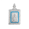 Подвеска,Кулон,Нательная иконка,Нательный образок,Серебро,с вставкой Эмаль,РОССИЯ