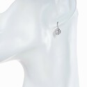 Серьги,Серебро,с вставкой Цирконий кубический Белая цвета,с замком Петля,Французский,РОССИЯ