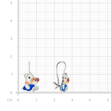 Серебряные детские серьги 