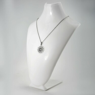 Серебряная двусторонняя подвеска 