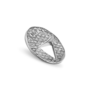 Серебряный сувенир в виде кнопки 