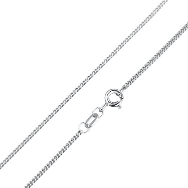 Серебряная цепочка, плетение Панцирное, ширина 1,3 мм, родий