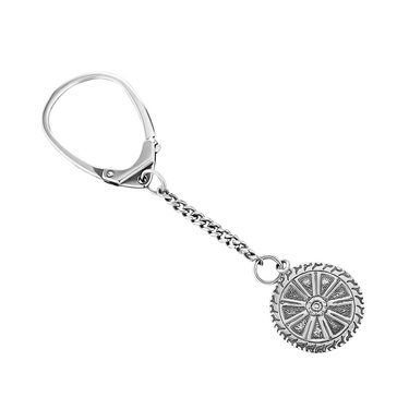 Серебряный двусторонний брелок для водителя кроссовера 