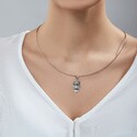 Серебряная подвеска Сова малая, чернение подвеска,амулет,Оберег,Талисман,Кулон,Тотем,Серебро,с вставкой Без вставок,РОССИЯ