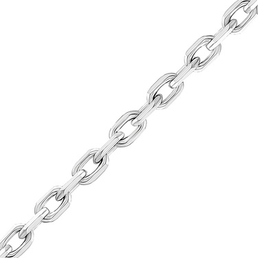 Серебряная цепочка, плетение Якорное с огранкой 5 мм