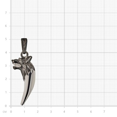 Серебряная двусторонняя подвеска 