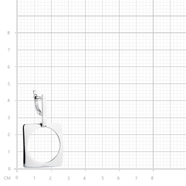 Серебряные геометричные серьги 