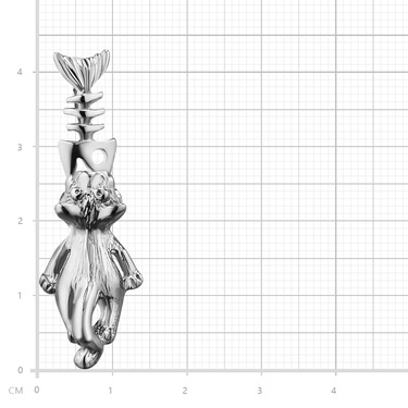 Серебряная подвижная подвеска 