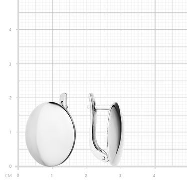 Серебряные круглые серьги 