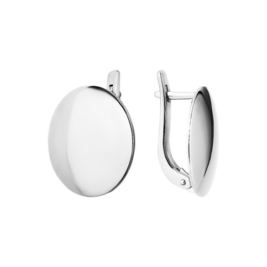 Серебряные круглые серьги 