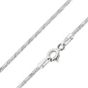 Серебряная цепочка, плетение снейк квадратный с лазерной насечкой, покрытие родий, ширина 0,9 мм Цепочка на шею,Серебро,с замком Карабинный,ИТАЛИЯ