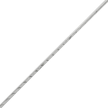 Серебряная цепочка, плетение снейк квадратный с лазерной насечкой, покрытие родий, ширина 0,9 мм
