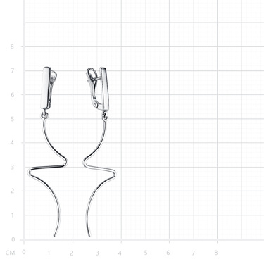 Серебряные геометричные серьги 