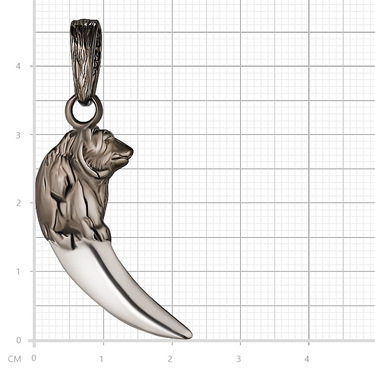 Серебряная двусторонняя подвеска 