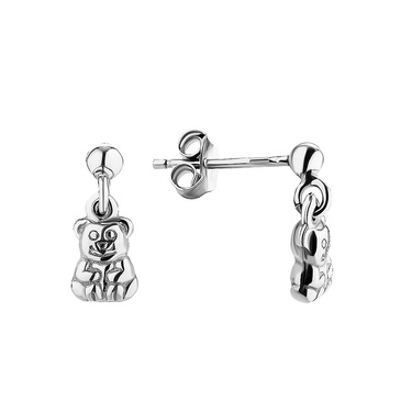 Серебряные детские серьги-пусеты с подвесками 