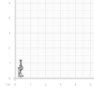 Серебряная женская миниатюрная подвеска 