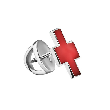 Серебряный медицинский значок 