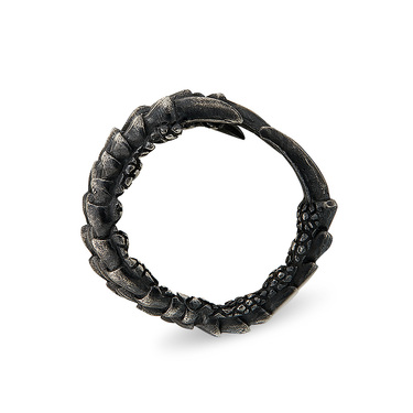 Серебряное кольцо Драконий коготь / Разъемное / Регулируемое / Не замкнутое / Безразмерное, оксид.