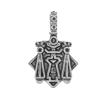Серебряная подвеска с чернением стим-панк знак зодиака Весы