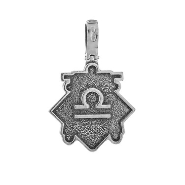 Серебряная подвеска с чернением стим-панк знак зодиака Весы