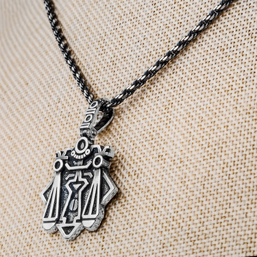 Серебряная подвеска с чернением стим-панк знак зодиака Весы