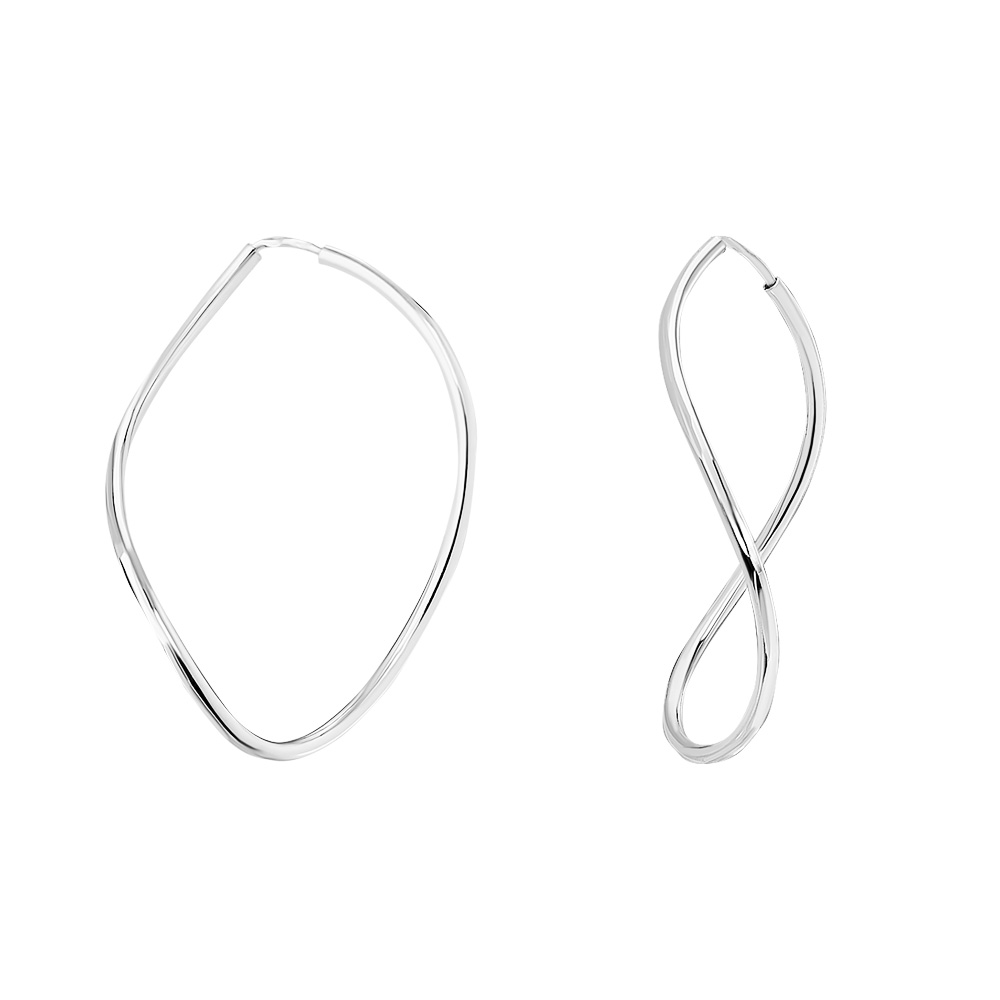 Серьги,Серебро,с вставкой Без вставок,с замком Кольцо,Конго,РОССИЯ