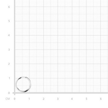 Серебряная гладкая серьга Кольцо / Конго / Круглая для пирсинга, родий, диаметр 1,1 см