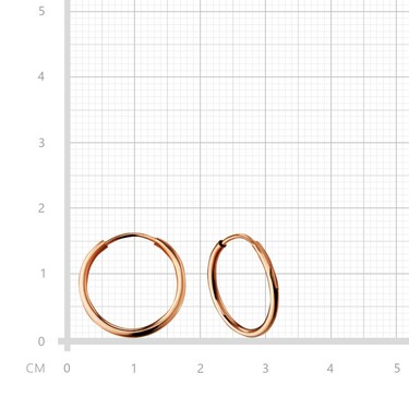 Серебряные классические гладкие серьги Кольца / Конго / Круглые, покрытие позолота, диаметр 1,5 см