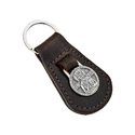 Сувенир,Брелок,Серебро,Натуральная кожа,с вставкой Серебряная вставка,Серебро Белая цвета,с замком Кольцо,РОССИЯ
