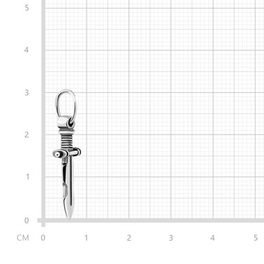 Серебряная двусторонняя подвеска 
