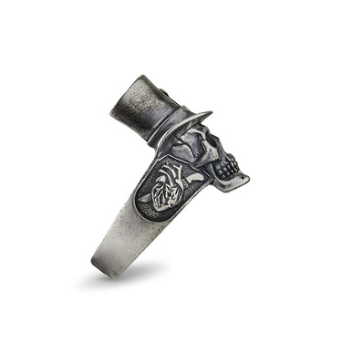 Серебряное мужское кольцо с черепом 