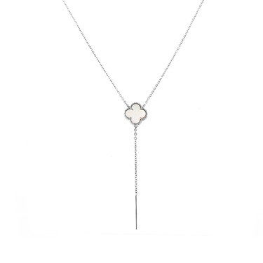 Серебряное утонченное женское колье 